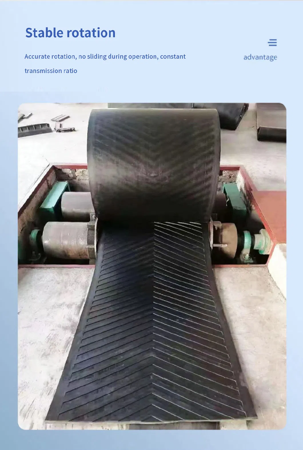 Abrasion Resistant/Impact Resistant/Textile Carcass Aramid Chevron Rubber Conveyor Belt for Cement Plants/Sugar Plant Waste Management Works